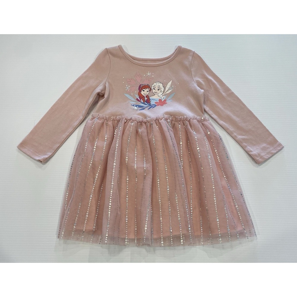 Disney Park Frozen Princess ELSA ANNA Pink silver Fairy Dress 18 Months 18m CUTE